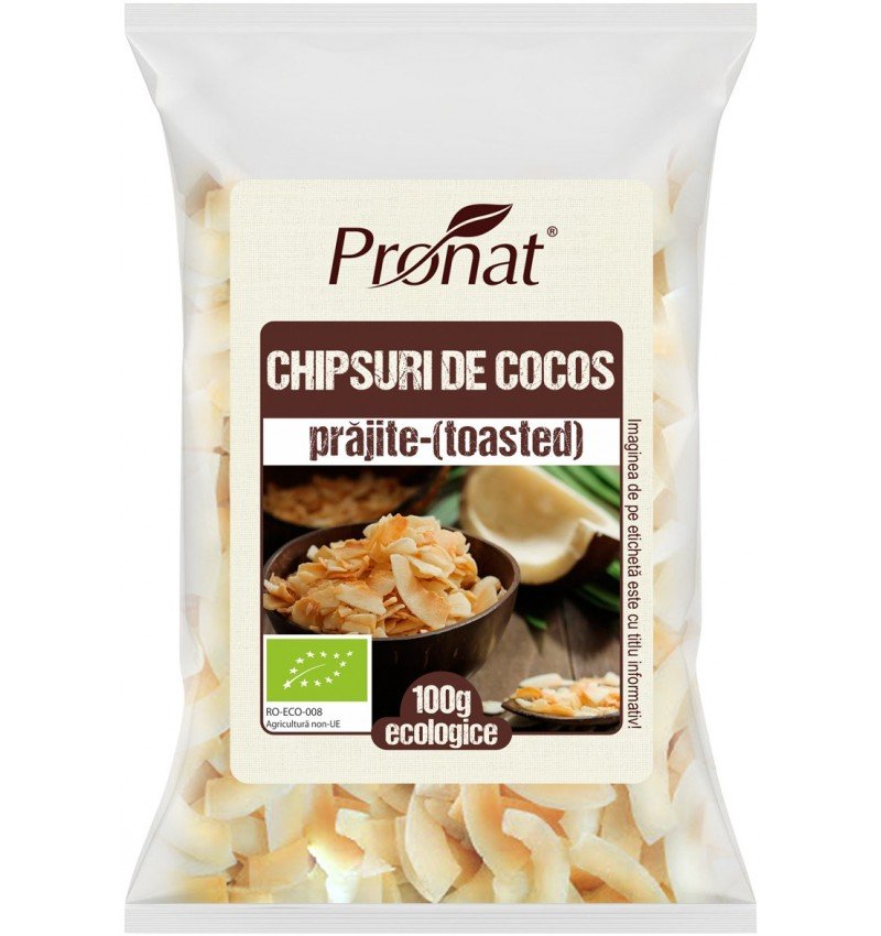 Chipsuri bio din nuca de cocos, prajite