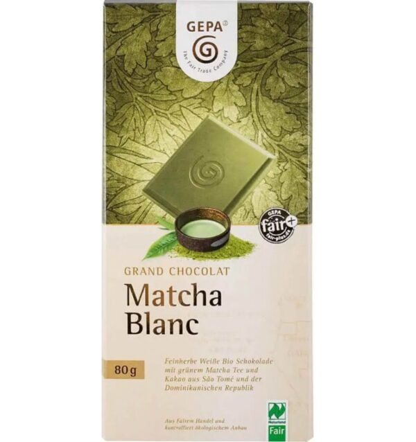 Ciocolata alba bio Matcha Blanc,