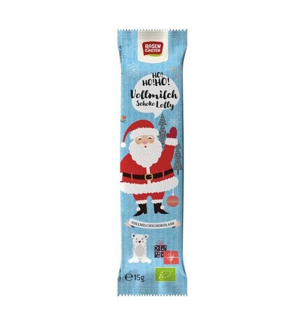 Ciocolata bio cu lapte, Mos Craciun sub forma de acadea,