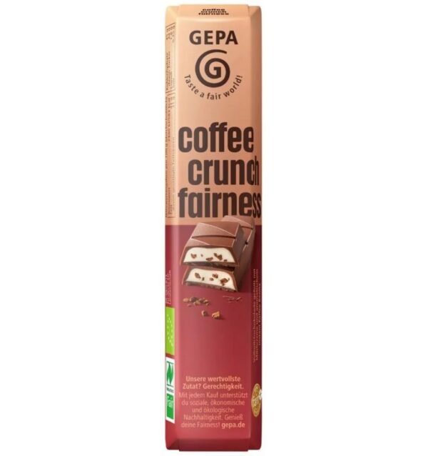 Ciocolata bio si fairtrade coffee crunch fairness,