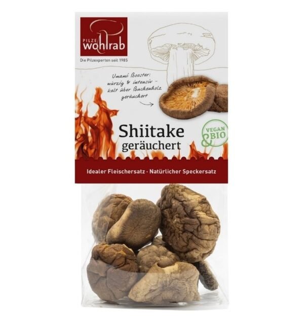 Ciuperci shiitake bio, afumate, 20g