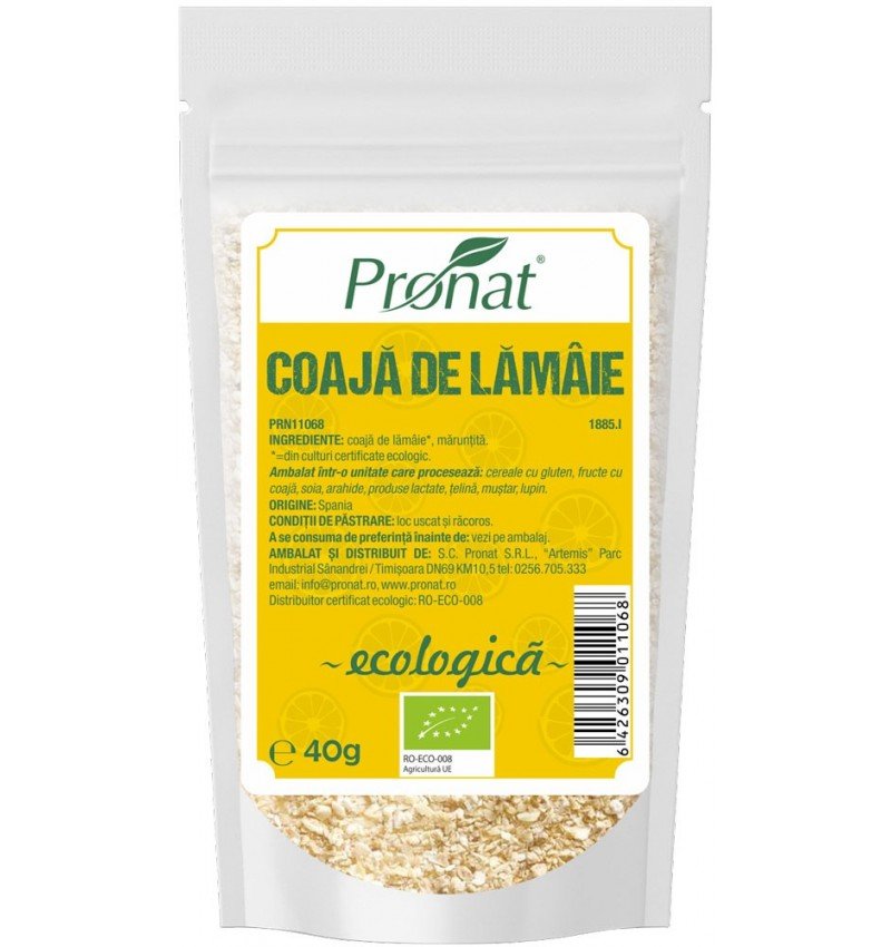 Coaja de lamaie bio, maruntita,