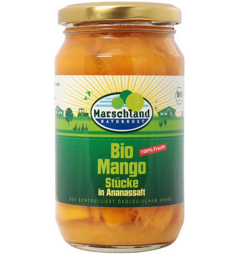 Compot bio de mango jumatati, 350g /