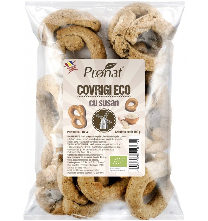 Covrigi bio cu susan 100g