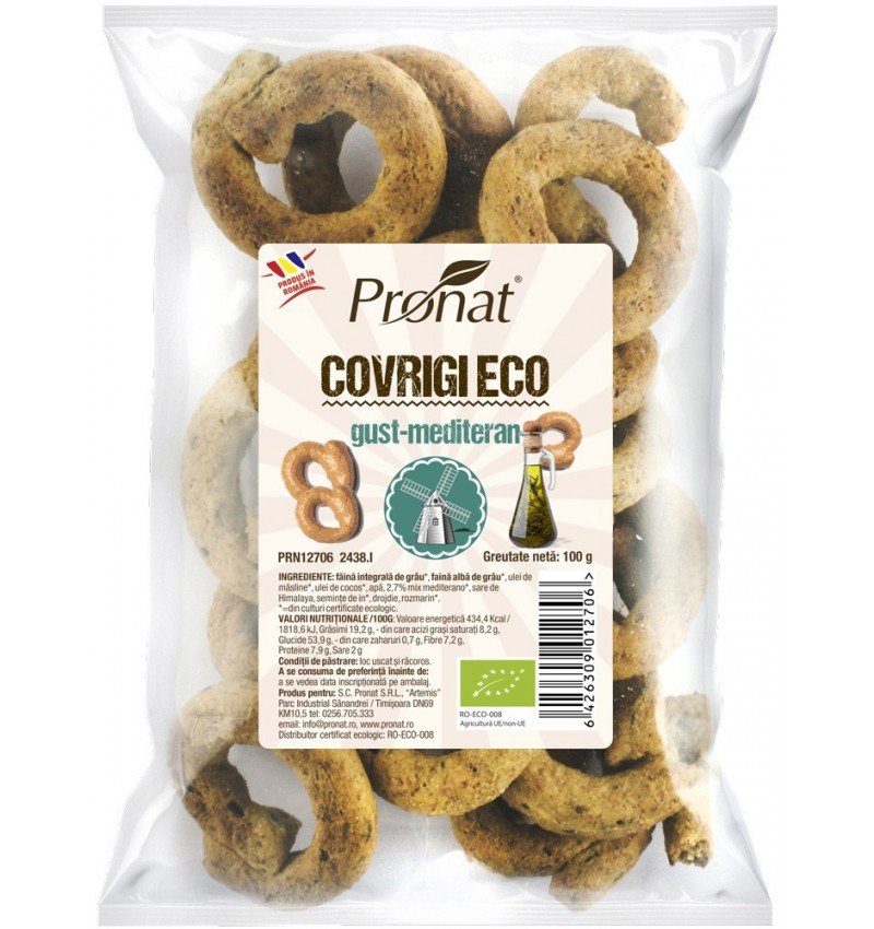 Covrigi bio gust mediteran 100g