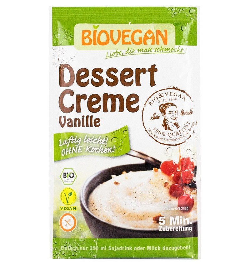 Crema bio pentru desert cu vanilie,