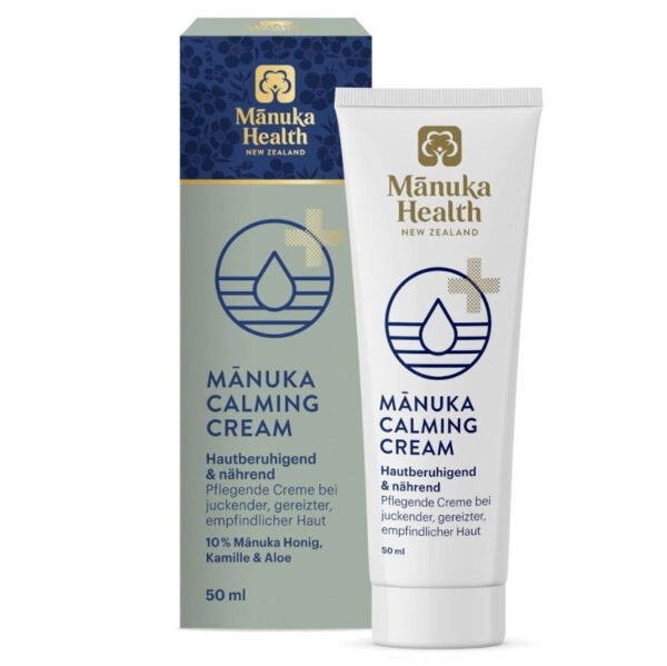 Manuka calming cream – Cremă calmantă și regenerantă cu 10% miere de Manuka, mușețel