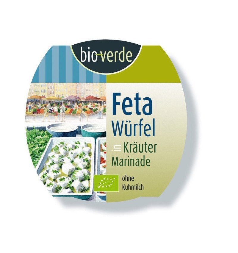 Cuburi de feta bio in marinata de