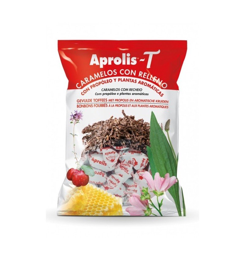 Dropsuri cu umplutura, plante aromatice si propolis,