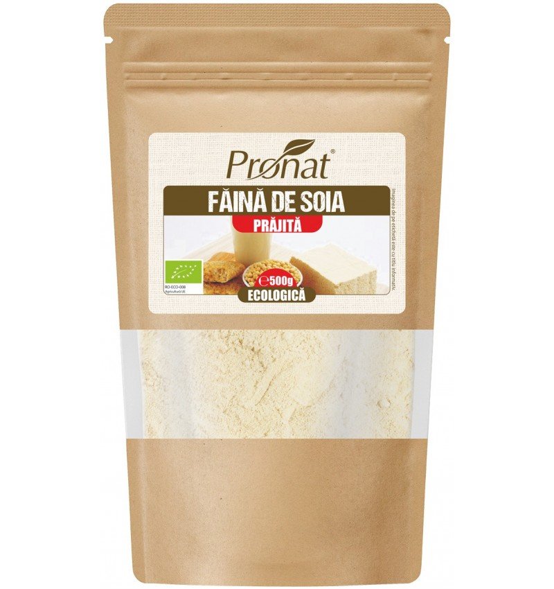 Faina de soia bio, prajita,