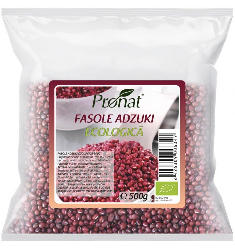 Fasole Adzuki bio, 500g