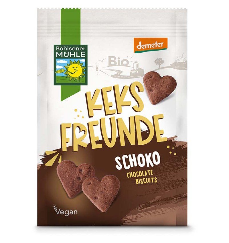 Freunde, biscuiti bio si demeter cu ciocolata