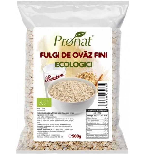 Fulgi bio de ovaz fini,