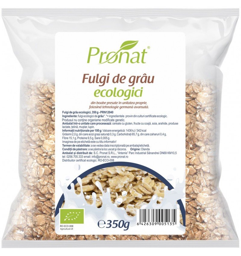 Fulgi de grau bio 350g