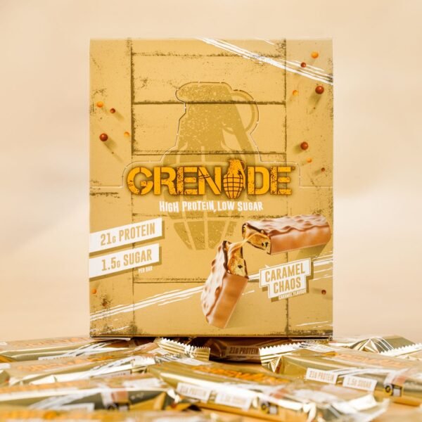 Grenade High Protein, Low Sugar Bar Caramel Chaos, Baton Proteic Cu Aroma De Caramel, 60 G - imagine 3