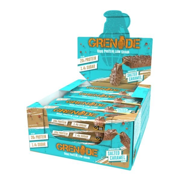 Grenade High Protein, Low Sugar Bar Salted Caramel, Baton Proteic Cu Aroma De Fulgi De