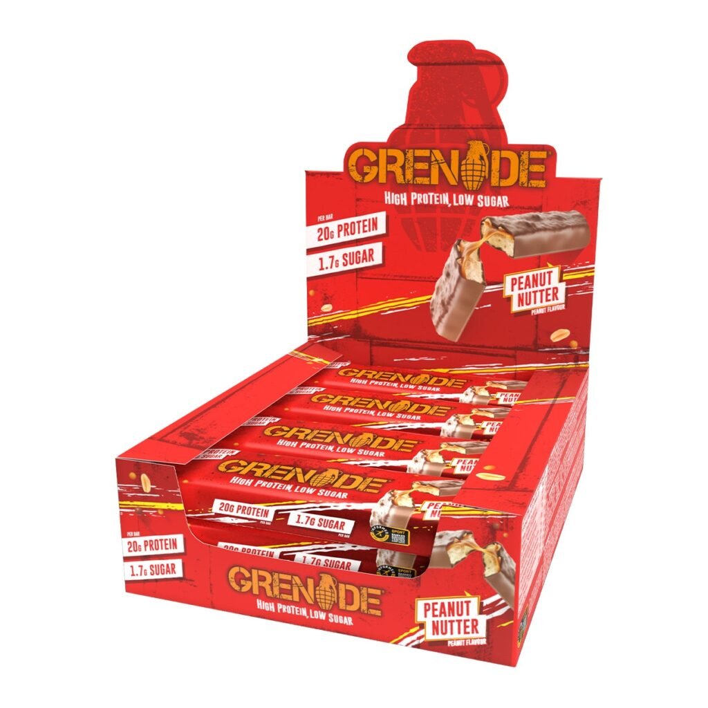 Grenade High Protein, Low Sugar Bar Peanut Nutter, Baton Proteic Cu Aroma De