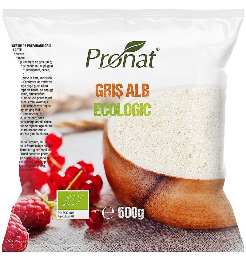 Gris alb bio, 600g