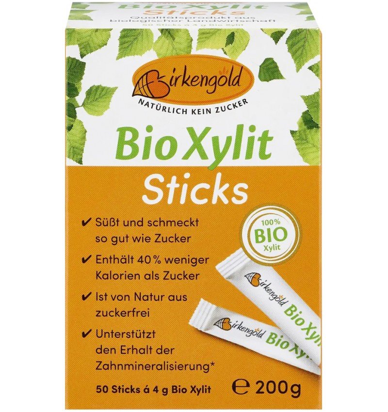 Indulcitor bio, 100% xylitol 200g (50 pliculete