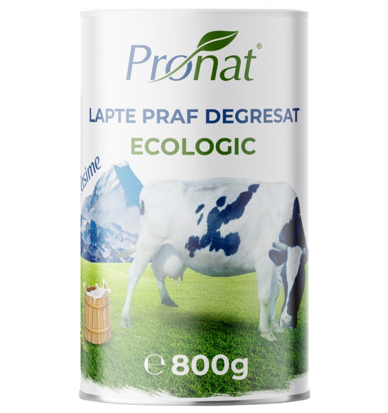 Lapte praf bio degresat, 1% grasime,