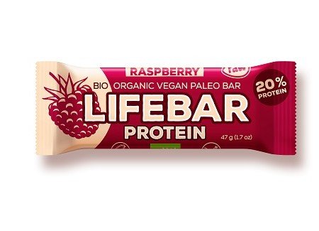 Lifebar baton proteic cu zmeura raw