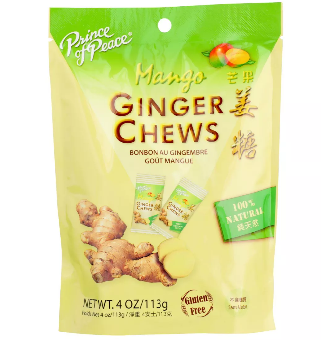 Prince Of Peace Ginger Chews, Caramele Cu Ghimbir Cu Aroma