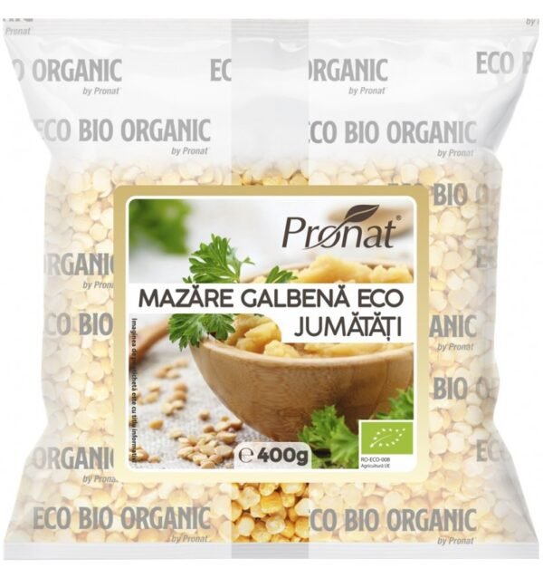 Mazare galbena bio, jumatati, 400g