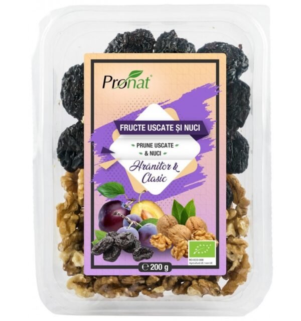 Mix bio de prune uscate si nuci hranitor si