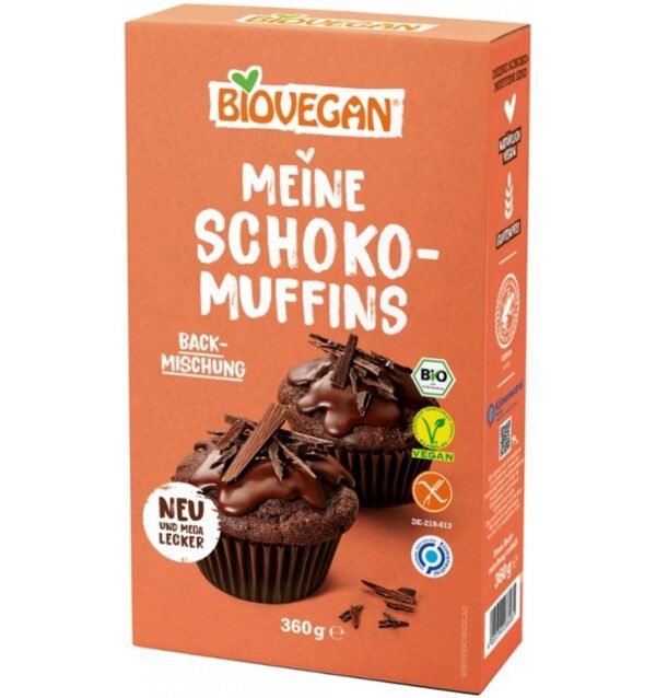 Mix bio pentru Muffins cu ciocolata, vegan,