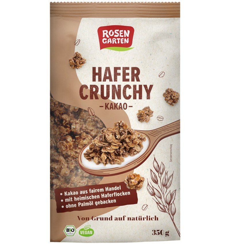 Musli bio crunchy din ovaz cu cacao,