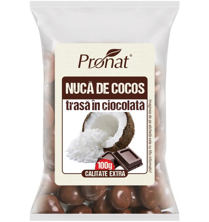 Nuca de cocos trasa in ciocolata,