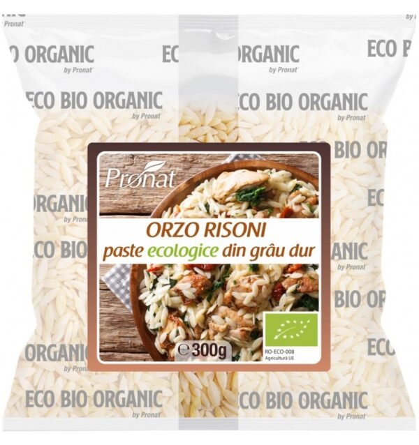 Orzo Risoni, paste bio din grau dur,