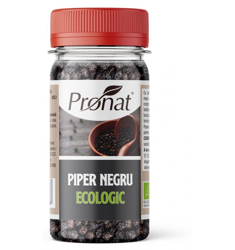 Piper negru boabe bio, 55g