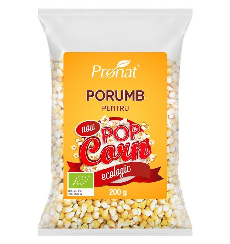 Porumb bio pentru popcorn, 200g