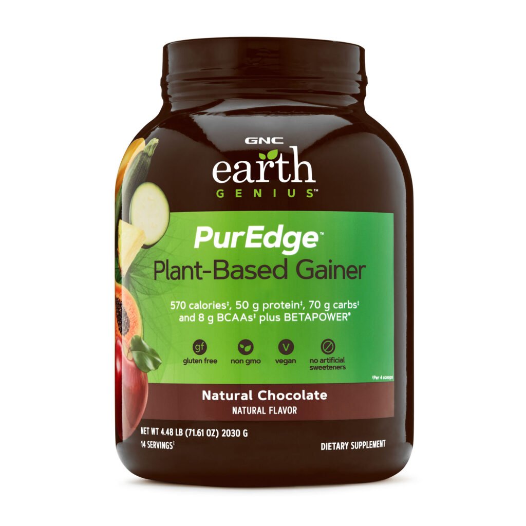 Gnc Earth Genius Puredge Plant-based Gainer, Proteina Vegetala  Vegana, Cu Aroma