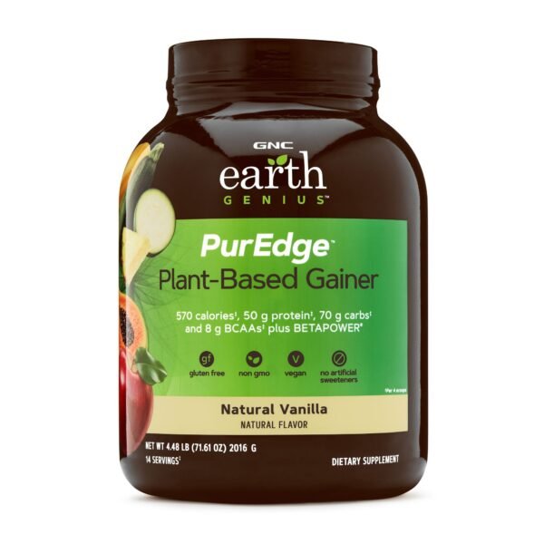 Gnc Earth Genius Puredge Gainer, Proteina Vegetala Vegana, Cu Aroma De