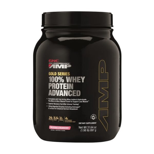 Gnc Amp Gold Series 100% Whey Protein Advanced, Proteina Din Zer, Cu