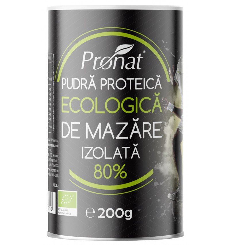 Pudra proteica bio de mazare, izolata,