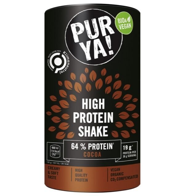 Pulbere bio pentru shake proteic cu cacao, 64% proteina,