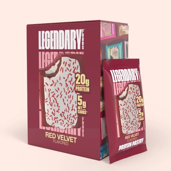 Legendary Foods Tasty Pastry Cake Style, Prajitura Proteica Cu Aroma De Red Velvet, 61 G - imagine 2