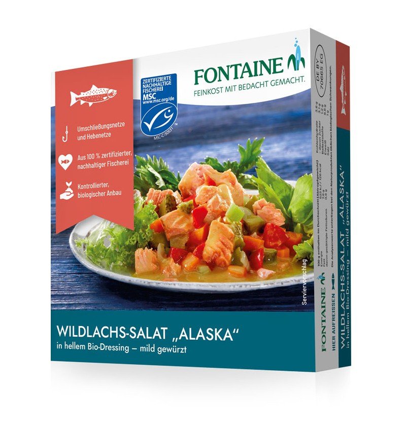 Salata de somon salbatic Alaska in sos alb