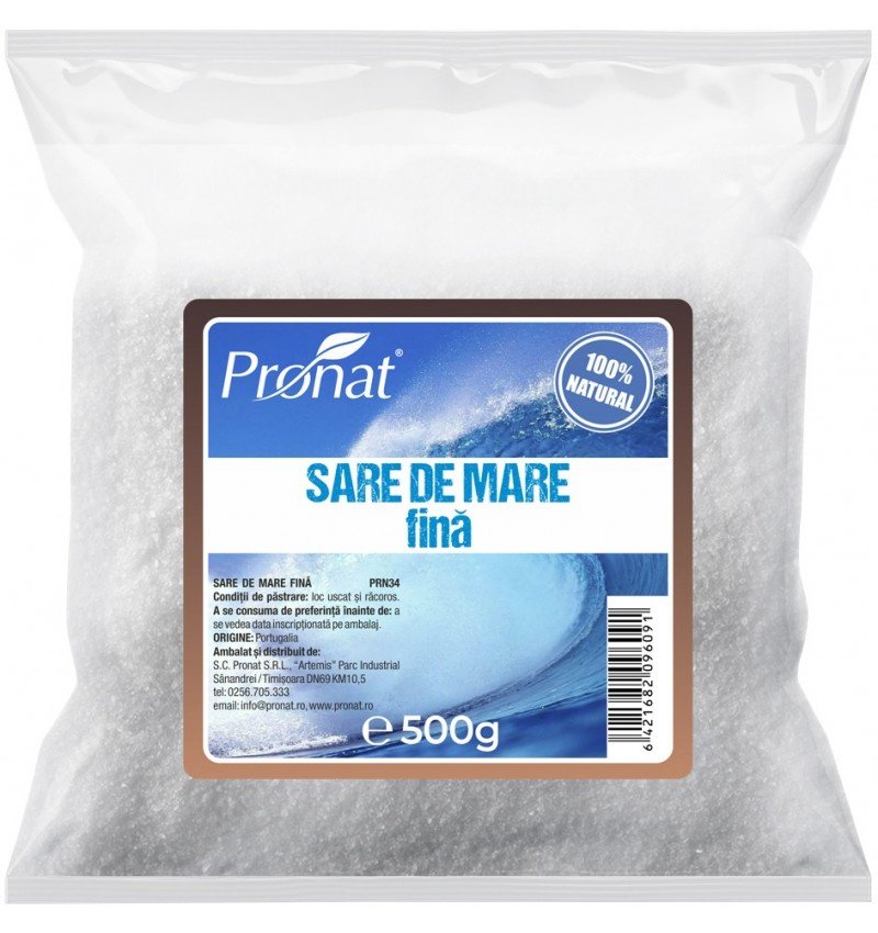 Sare de mare, fina, 500g