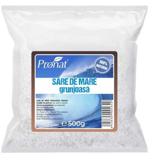 Sare de mare grunjoasa, 500g