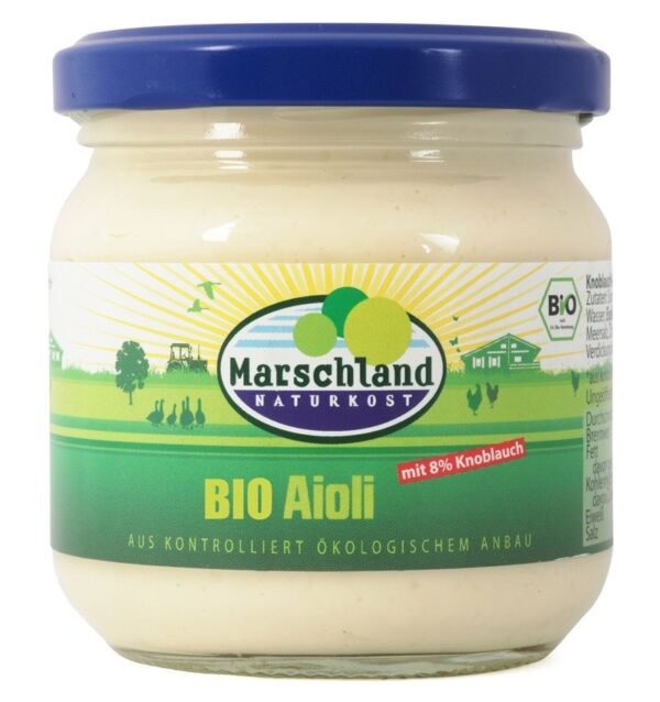 Sos bio Aioli cu 8% usturoi, 180g /