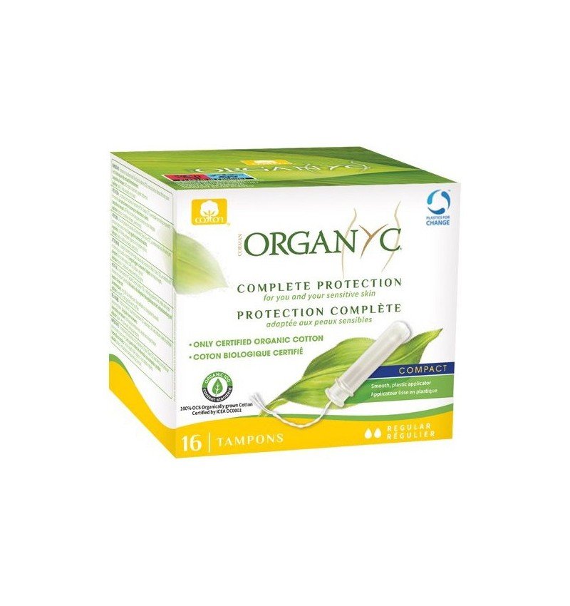 Tampoane Organyc REGULAR din bumbac organic, cu aplicator