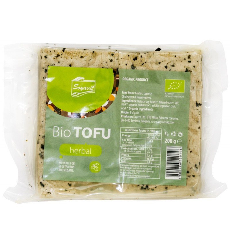 Tofu bio cu verdeturi, 200g