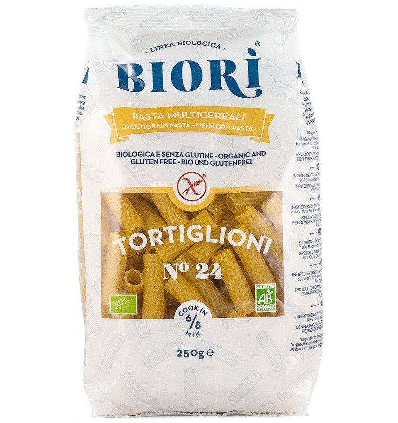 Tortiglioni bio din faina multicereale,