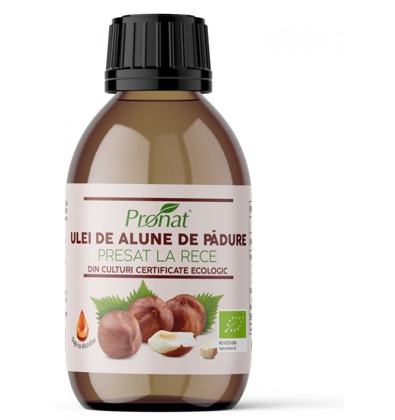 Ulei bio de alune de padure presat la