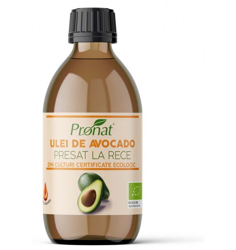 Ulei bio de avocado presat la rece,