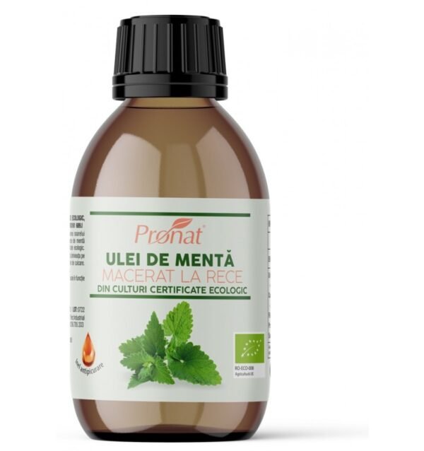 Ulei bio de menta macerat la rece,